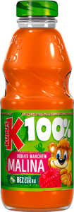 Kubuś 100% Sok jabłko marchew malina 300 ml