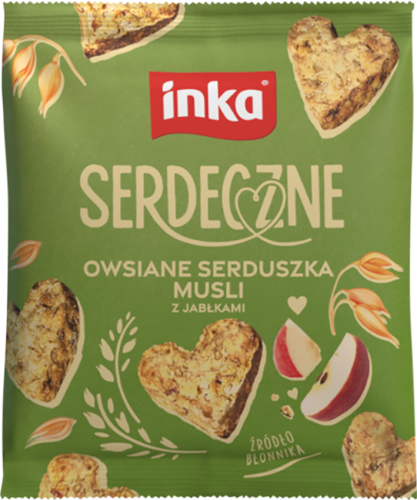 Inka Serdeczne Owsiane serduszka musli z jabłkami 50 g