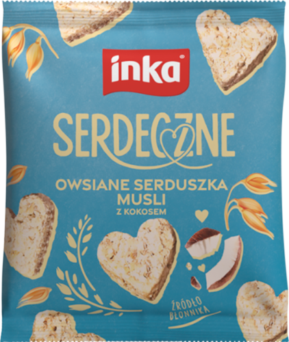 Inka Serdeczne Owsiane serduszka musli z kokosem 50 g
