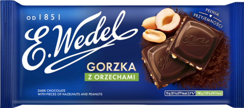 E. Wedel Czekolada gorzka z orzechami 90 g