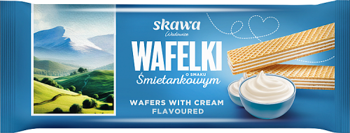 Wadowice Skawa Wafelki o smaku śmietankowym 80 g