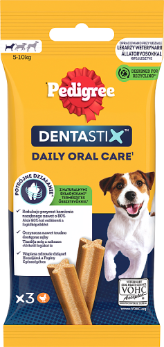 Pedigree DentaStix Karma uzupełniająca dla psów 5-10 kg 45 g (3 sztuki)