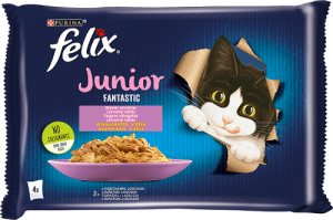 Felix Fantastic Junior Karma dla kociąt wybór smaków w galaretce 340 g (4 x 85 g)