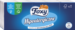 Foxy Hipoalergiczne Chusteczki niepodrażniające skóry 10 x 9 sztuk