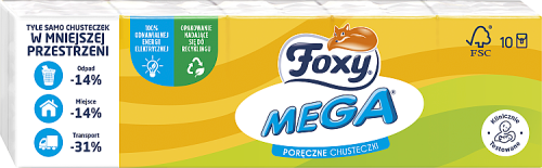 Foxy Mega Poręczne chusteczki 10 x 9 sztuk