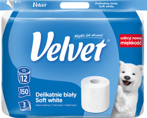 Velvet Papier toaletowy delikatnie biały 12 rolek