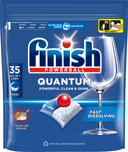 Finish Quantum Fresh Kapsułki do mycia naczyń w zmywarce 364 g (35 sztuk)