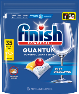 Finish Quantum Lemon Kapsułki do mycia naczyń w zmywarce 364 g (35 sztuk)