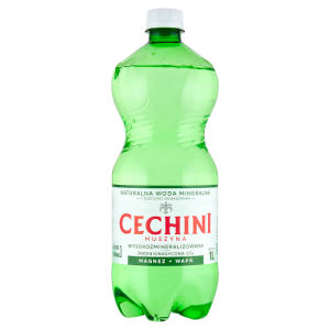 Cechini Muszyna Naturalna woda mineralna wysokozmineralizowana średnionasycona CO₂ 1 l (plus KAUCJA)