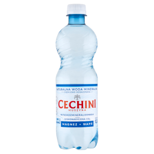 Cechini Muszyna Naturalna woda mineralna wysokomineralizowana niskonasycona CO₂ 0,5 l (plus KAUCJA)