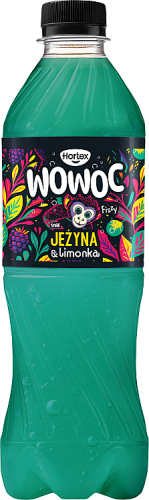 Hortex Wowoc Napój gazowany smak jeżyna &amp; limonka 500 ml (plus KAUCJA)