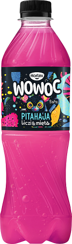 Hortex Wowoc Napój gazowany smak pitahaja liczi &amp; mięta 500 ml (plus KAUCJA)