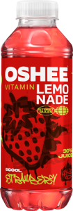 Oshee Vitamin Lemonade Napój owocowy o smaku truskawkowym 555 ml (plus KAUCJA)