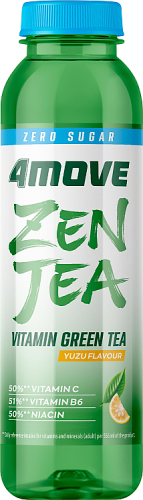 4Move Zero Sugar Zen Tea Napój herbaciany niegazowany o smaku yuzu 556 ml (plus KAUCJA)