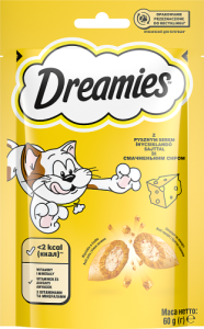 Dreamies Karma uzupełniająca dla dorosłych kotów i kociąt z pysznym serem 60 g