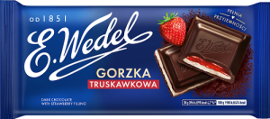 E. Wedel Czekolada gorzka truskawkowa 100 g