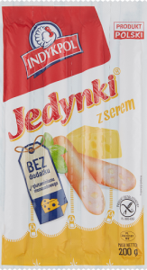 Indykpol Parówki Jedynki z serem 200 g
