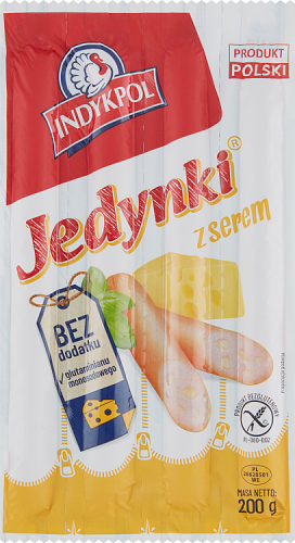 Indykpol Parówki Jedynki z serem 200 g
