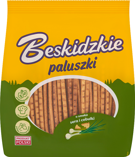 Beskidzkie Paluszki o smaku sera i cebulki 180 g