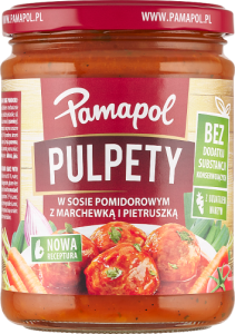 Pamapol Pulpety w sosie pomidorowym z marchewką i pietruszką 500 g
