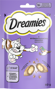 Dreamies Karma uzupełniająca dla dorosłych kotów i kociąt z wyśmienitą kaczką 60 g