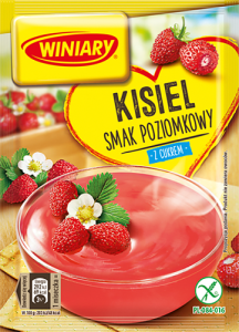 Winiary Kisiel z cukrem smak poziomkowy 77 g