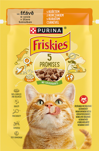 Friskies 5 Promises Karma dla dorosłych kotów w sosie z kurczakiem 85 g