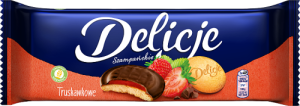 Delicje Szampańskie biszkopty z galaretką truskawkową - 147 g