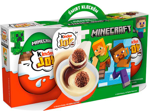 Kinder Joy Chrupiące wafelki posypane kakao w kremie z niespodzianką 3 x 20 g
