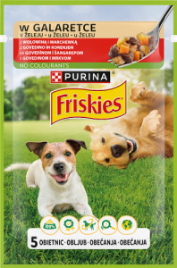 Friskies Karma dla dorosłych psów w galaretce z wołowiną i marchewką 85 g