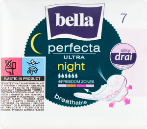 Bella Perfecta Ultra Night Silky Drai Podpaski higieniczne 7 sztuk