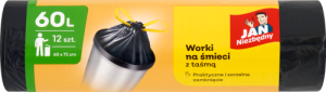 Jan Niezbędny Worki na śmieci z taśmą 60 l 12 sztuk