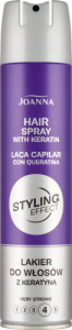 Joanna Styling Effect Very Strong Lakier do włosów z keratyną 250 ml