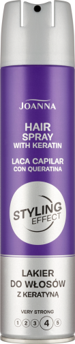 Joanna Styling Effect Very Strong Lakier do włosów z keratyną 250 ml