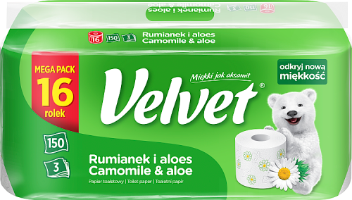 Velvet Papier toaletowy rumianek i aloes 16 rolek