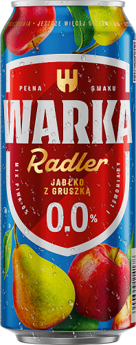 Warka Radler Mix piwa 0 % i lemoniady jabłko z gruszką 500 ml (plus KAUCJA)