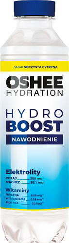 Oshee Hydration Hydro Boost Napój izotoniczny niegazowany smak soczysta cytryna 555 ml (plus KAUCJA)