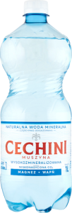 Cechini Muszyna Naturalna woda mineralna wysokomineralizowana niskonasycona CO 1 l (plus KAUCJA)