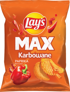 Lay's Max Chipsy ziemniaczane karbowane o smaku papryki 40 g