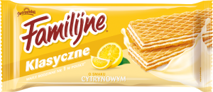 Familijne Klasyczne wafle o smaku cytrynowym 180 g