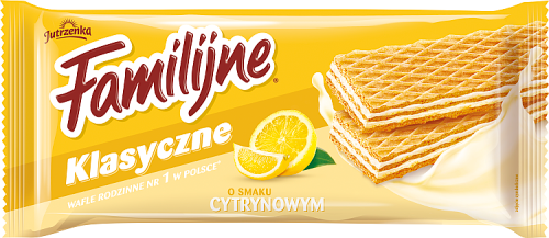 Familijne Klasyczne wafle o smaku cytrynowym 180 g