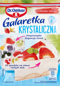Dr. Oetker Galaretka krystaliczna smak truskawka-wanilia 72 g