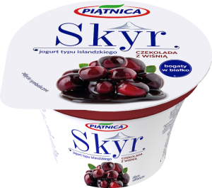 Piątnica Skyr jogurt typu islandzkiego czekoladowy z wiśnią 150 g