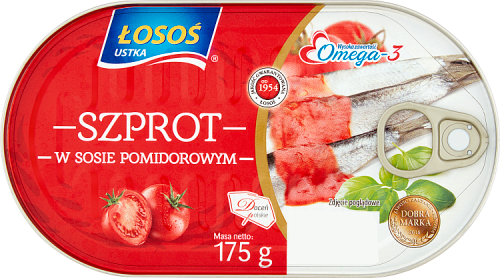 Łosoś Ustka Szprot w sosie pomidorowym 175 g