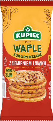 Kupiec Extra Slim Wafle kukurydziane z siemieniem lnianym 105 g