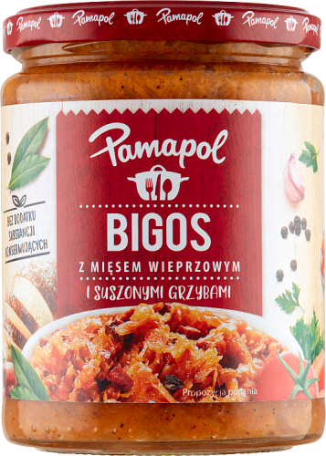 Pamapol Bigos z mięsem wieprzowym i suszonymi grzybami 500 g