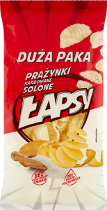 Łapsy Prażynki karbowane solone 110 g