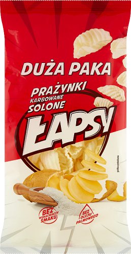 Łapsy Prażynki karbowane solone 110 g