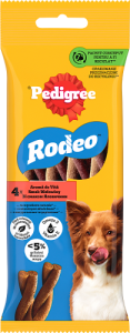 Pedigree Rodeo Karma uzupełniająca dla dorosłych psów smak wołowiny 70 g (4 sztuki)