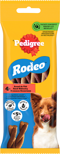 Pedigree Rodeo Karma uzupełniająca dla dorosłych psów smak wołowiny 70 g (4 sztuki)